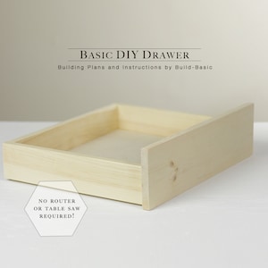 Easy DIY Drawer Building Plans Tutorial - DIGITAL DOWNLOAD