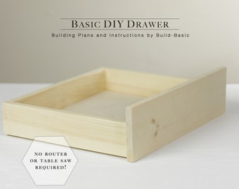 Easy DIY Drawer Building Plans Tutorial - DIGITAL DOWNLOAD