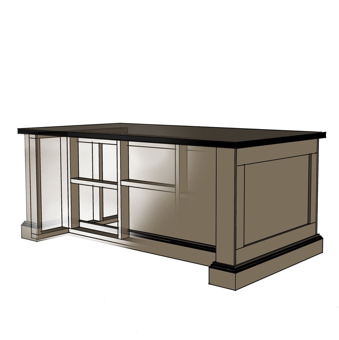 DIY Kitchen Island Building Plans DIGITAL DOWNLOAD - Etsy