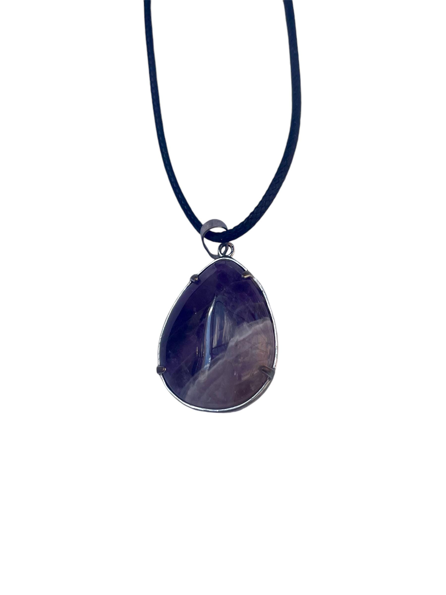 Collier Pierre Naturelle Améthyste - Arbre De Vie - Apaisement Et Ouverture D'esprit - Violet