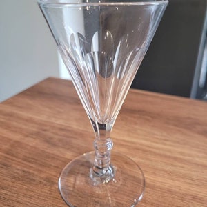 Georgian Facet Cut Glass, Funnel Bowl Rummer Drinking Glass, Collectible Drinking Glass Gift