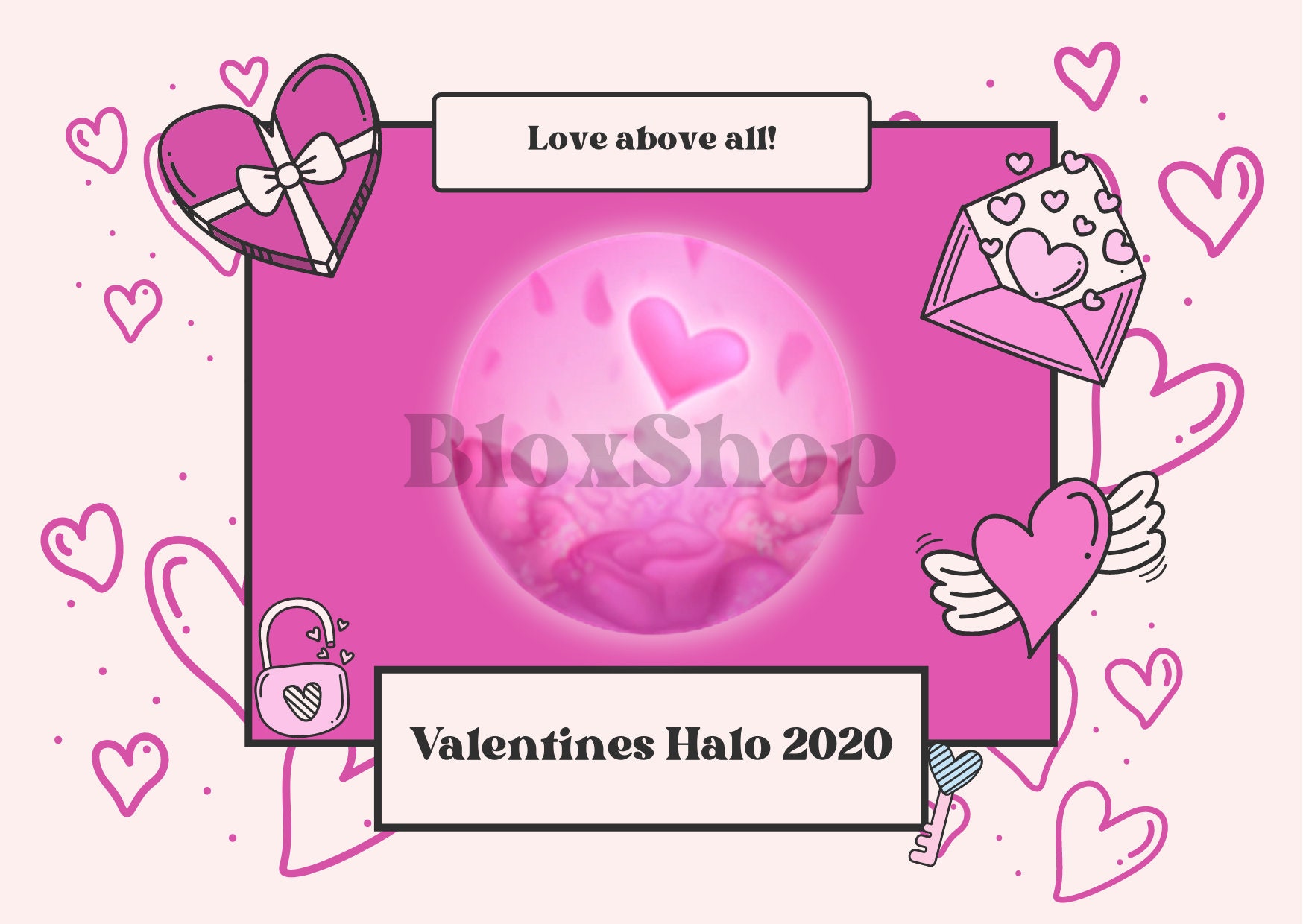 Valentines Halo 2020 PNG Printable Postcard With Freebie Etsy Australia