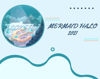 Mermaid Halo 2021 - (PNG) Printable Postcard with Freebie