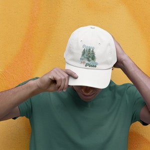 Oregon Pines Baseball Hat, PNW Hat, Pacific Northwest Baseball Cap, Oregon State Baseball Hat, Whitetail Deer Hat, Made in Oregon