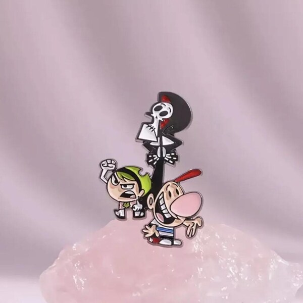 The Grim Adventures of Billy and Mandy Metal Enamel Pin Badge Brooch Reaper