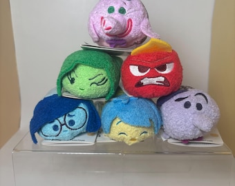 Disney Store Inside Out Tsum Tsum  Complete Set Of 6 Plush Toys New With Tags