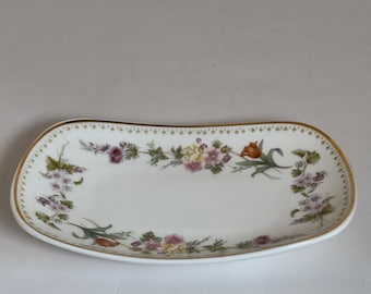 Wedgwood Mirabelle Trinket Dish Bone China Floral Dish Vintage Jewellery Dish Small Serving Tray Made in England