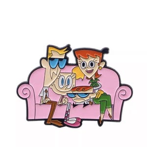 Dexters Laboratory Family Enamel Metal Pin Badge Brooch Gift Cartoon Character