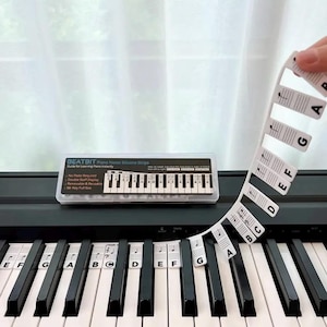 Piano Notes Guide for Beginner Removable Piano Keyboard Note Labels 88-Key Full
