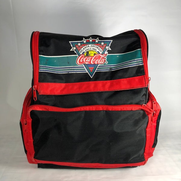 90s Michel Oks Coca Cola Atlanta Georgia Backpack Cooler Bag RARE Vintage