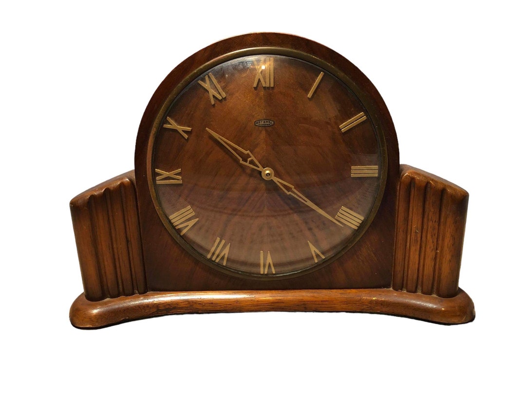 Metamec Wooden Wind up Mantel Clock Midcentury Working With Etsy UK