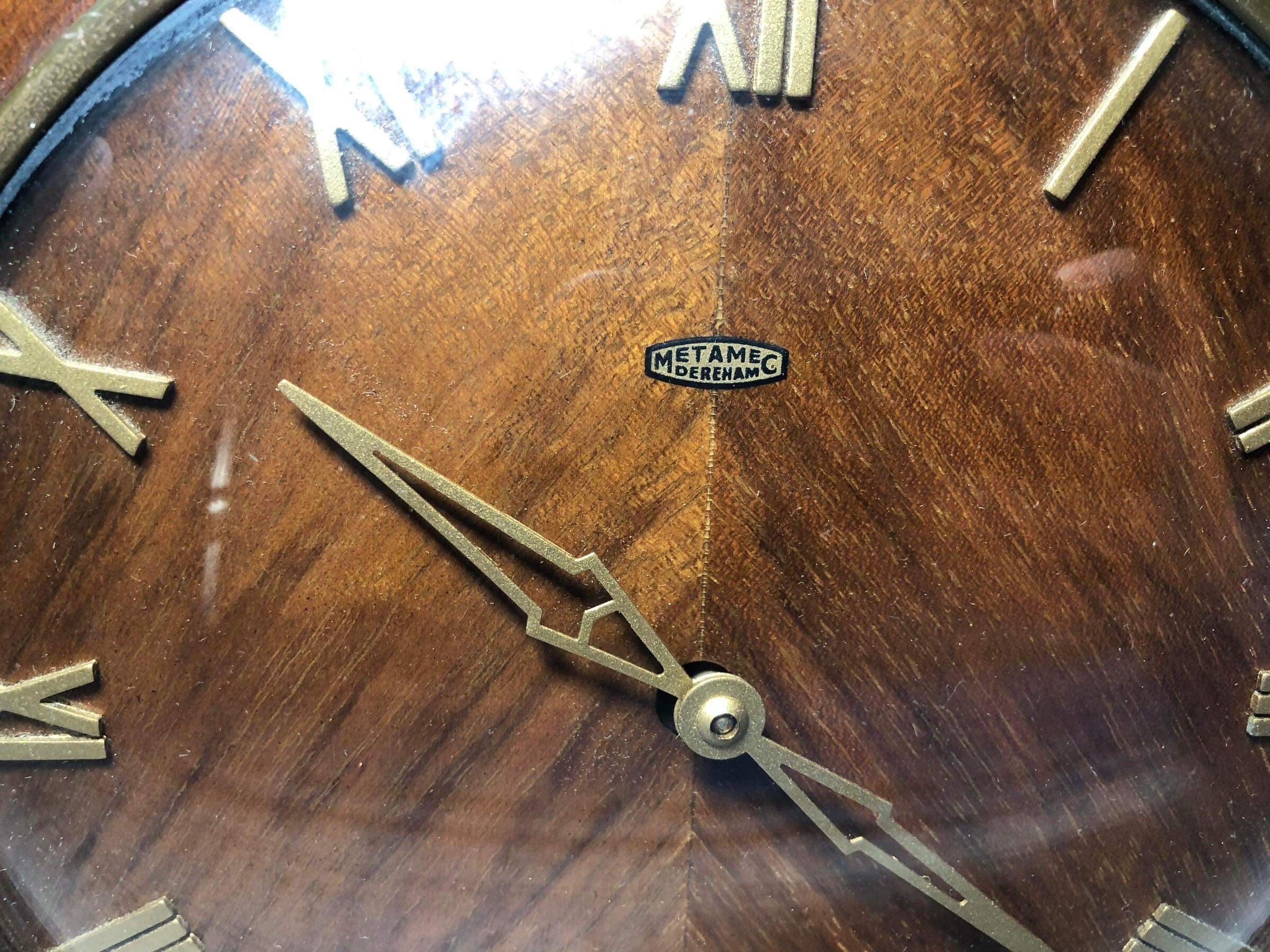 Metamec Wooden Wind up Mantel Clock Midcentury Working With Etsy UK