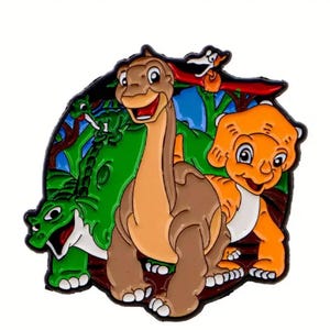 Littlefoot Metal Enamel Pin Badge Brooch The Land Before Time Dinosaur Cartoon