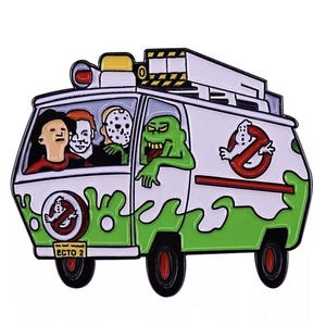 Ghostbusters Van Freddie Krueger Myers Slimer Jason Horror Enamel Pin Badge