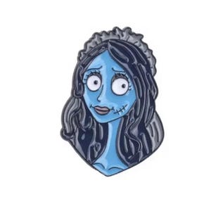 Corpse Bride Tim Burton Emily Enamel Metal Pin Badge Brooch Gift Skull Zombie