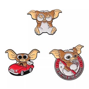 Gremlins Gizmo Pins Unofficial Set of 3 Enamel Metal Pin Badge Classic Film