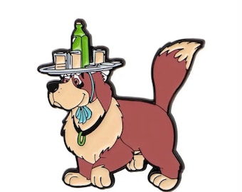 Nana Peter Pan Wendy Dog Niania Metalowa emaliowana przypinka na klapę Broszka z kreskówek