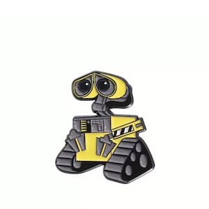 Wall-e Novelty Fun Cute Enamel Pin Metal Badge / Brooch Yellow Robot Cartoon Character