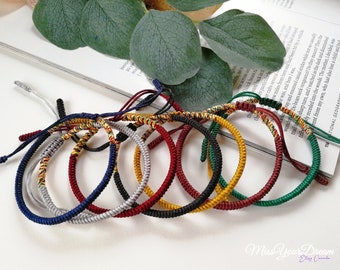 Macrame jewelry,minimalist boho bracelets,Handmade gift braided,Gift for her,Tibetan Buddhist,Yoga Meditation,Friendship Unisex bracelets