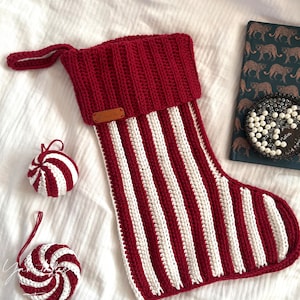 CROCHET PATTERN • Swirly Christmas Stocking  • 1 size Christmas pattern