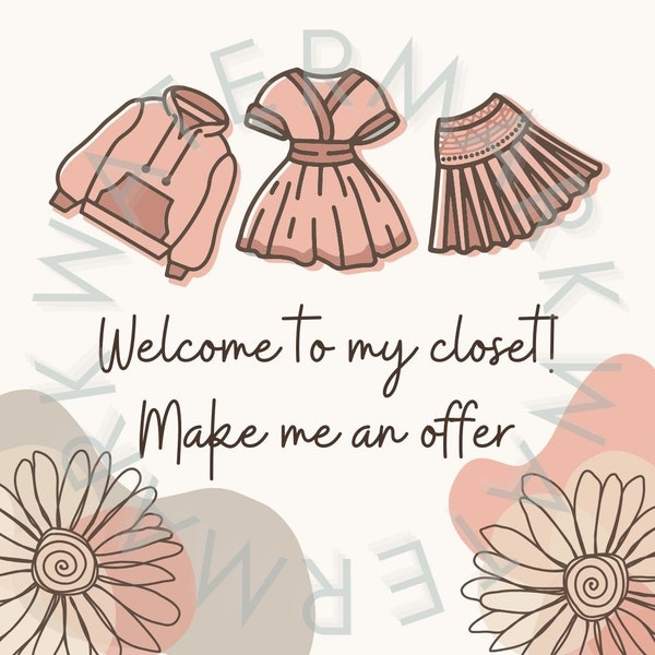 Poshmark Closet Sign - For Offers and Bundles