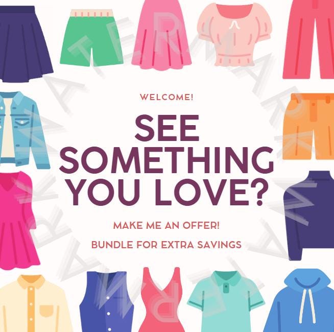 Make offers and bundle for extra savings Poshmark Closet Sign - for Offers and Bundles - Etsy main image 4