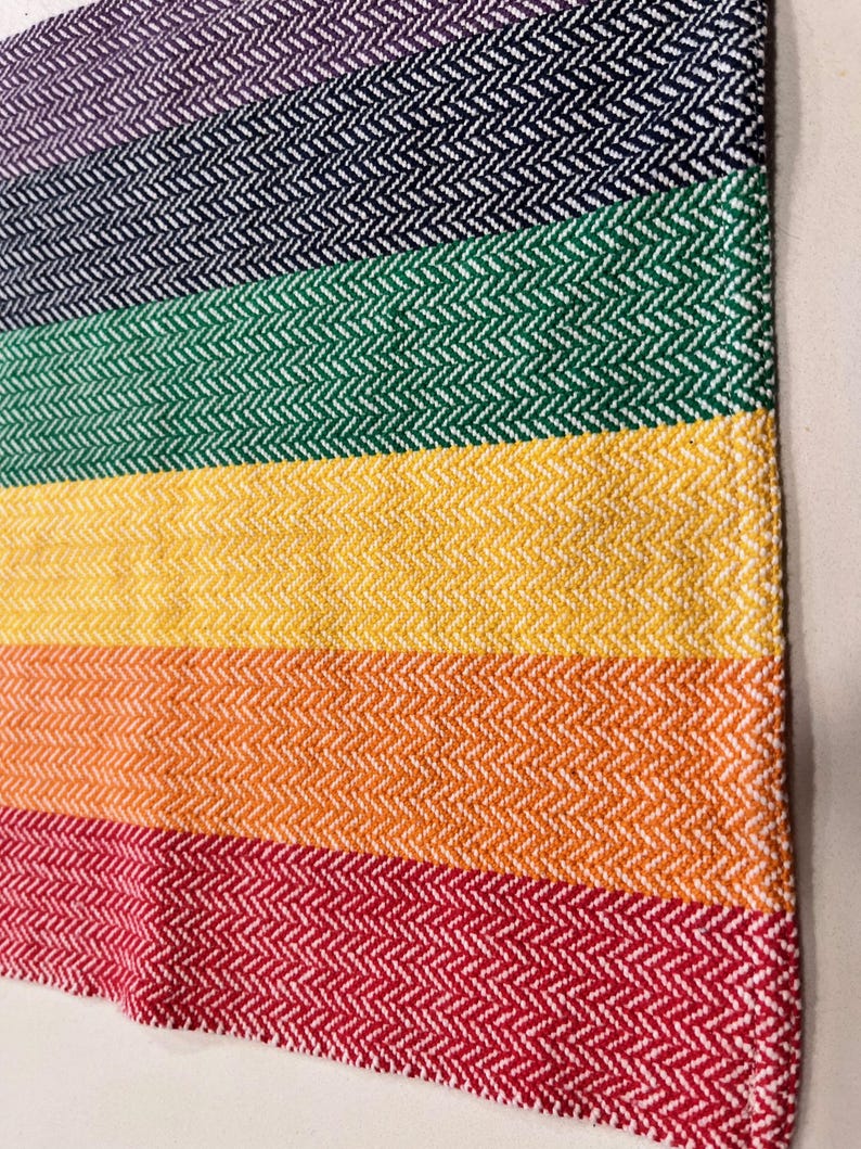 2025 Rainbow/Pride Handwoven 100% Cotton Kitchen /Hand Towels bild 4