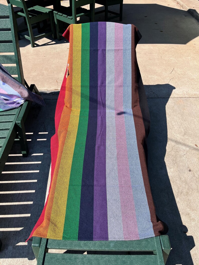 2025 Rainbow/Pride Handwoven 100% Cotton Kitchen /Hand Towels bild 9