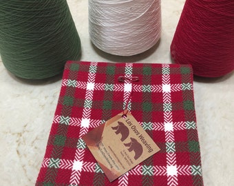 100% Cotton Handwoven Holiday 2022-B Plaid Kitchen/Hand Towel