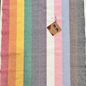 2025 Rainbow/Pride Handwoven 100% Cotton Kitchen /Hand Towels Kitchen/Hand - White