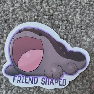 Clodsire &quot;friend shaped&quot; sticker, cute funny chonky boi, wholesome kawaii Poke inspired, gamer gift