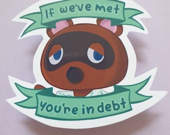 Tom, funny cute vinyl sticker, gift for gamers, kawaii meme