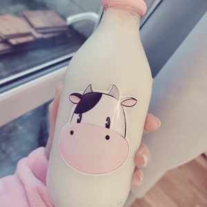 Adesivos de vaca bolha Kawaii, sim de agricultura rosa fofo, leite moo