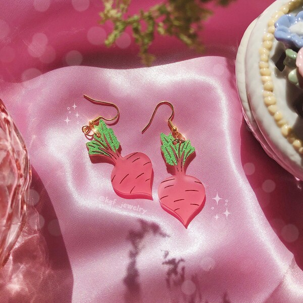 Beets Acrylic Earrings