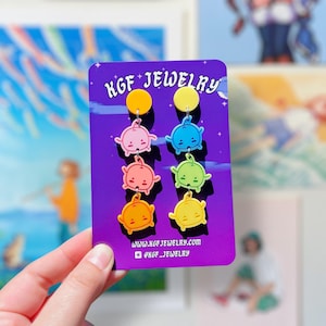 Pastel Junimos Handmade Acrylic Statement Earrings