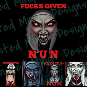 Clipart de Monja Vampiro Impía – Archivos Digitales de Terror Gótico Oscuro