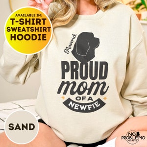 Custom Newfie Dog Mom Sweatshirt, Personalized gift for Newfoundland dog owner,  lover gift, retro dog owner shirt, birthday Newfie gift,tee