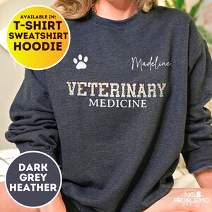Custom Veterinary Technician Sweatshirt, Personalized Vet Tech Shirt, Veterinarian Graduation Gift, Animal Doctor Sweater, Vet Medicine Tee