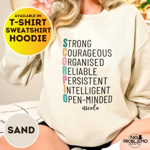 Custom Scorpio Zodiac Sign T-Shirt, Personalized Astrology Hoodie, Celestial Sweatshirt, Mystic Scorpio Apparel Gift, Horoscope Est. Year