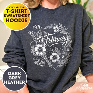 Personalized February birth month flower shirt, Custom Birth Flower Gift for Mom, Sentimental Mama Gift, plant mom sweater, gardening birth