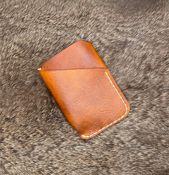 Leather Card Holder Compact Wallet Front Pocket Organizer 