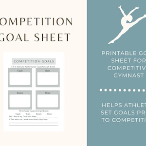 Goal Sheet for Competitive Gymnast