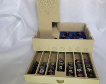 3D printed collapsible Dice Tower and dice tray