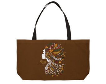 Mother's Day Accessories |Rooted Weekender Tote | African Print Bag | Mother's day gift | Empowering Travel Tote