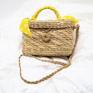 Stroh Handtasche New Fashion Black Beach Bag Hand Made Damen Tasche