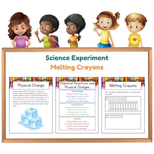 Melting Crayons Science Experiment: Physical & Chemical Changes (Digital Download)