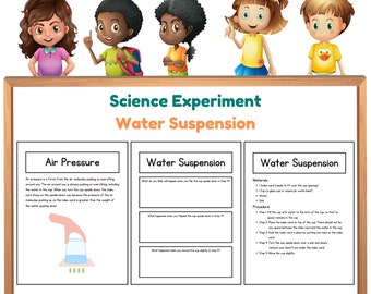 Water Suspension Science Experiment: Air Pressure Activity