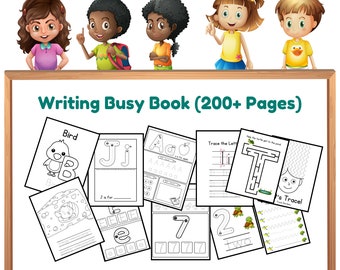 Writing Busy Book | Tracing, Letters, Numbers (200+ Pages)