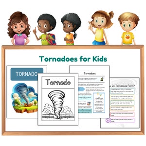 Tornado para niños / Ciencias de primaria / Ciencias de secundaria / Experimento de tornado en una botella / Aprenda sobre tornados / Estudio de unidad sobre tornados