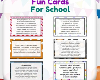 Holiday & School Cards | Easter, Halloween, Valentine (Printable)